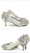 Popular Sparkly Crystal High Heels Pointed Toe White Wedding Bridal Shoes, SY0130