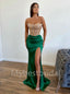 Elegant Sweetheart Side slit Sleeveless Mermaid Prom Dresses , PDS0344
