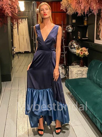 Elegant V-neck Sleeveless A-line Simple Prom Dresses ,PDS0324