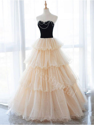 Elegant Sweetheart Sleeveless A-line Prom Dresses,PDS0806