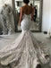 Elegant Sweetheart Sleeveless Mermaid Lace applique Wedding Dresses, WDY0298