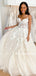 Charming Spaghetti Straps A-line Lace Tulle Long Wedding Dresses,WDS0121