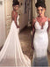 Mermaid Spaghetti Open Back Lace Wedding Dresses.Cheap Wedding Dresses, WDY0283