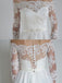 Off Shoulder Long Sleeve Lace A-line Cheap Wedding Dresses Online, WDY0205