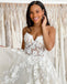 Charming Spaghetti Straps A-line Lace Tulle Long Wedding Dresses,WDS0121