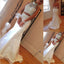 Two Pieces High Neck Sparkle Rhinestone White Beaded Mermaid Satin Prom Dresses, BG0142