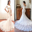 Gorgeous Off Shoulder Half Sleeve Popular Mermaid Wedding Dresses, WDY0145