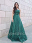 Simple Square Sleeveless A-line Elegant Prom Dresses , PDS0353