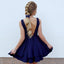 Cheap Short Simple V Neck Black Homecoming Dresses Online,BDY0301