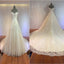 Gorgeous Off Shoulder Sweetheart Zip Up Long A-line Lace Wedding Dresses, WDY0147