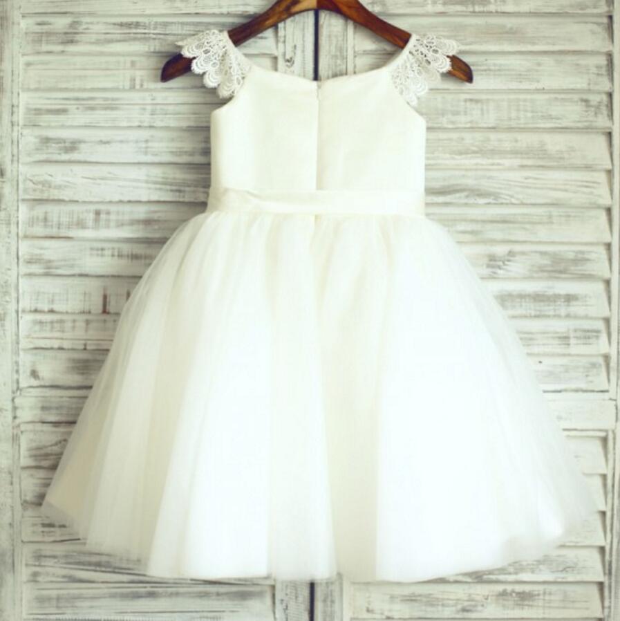 Ivory Lovely Tulle Cheap Flower Girl Dresses, Weding Little Girl Dresses, FGY0136