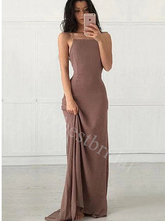 Sexy Strapless Sleeveless Sheath Prom Dresses,PDS0861