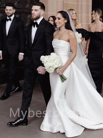 Simple Sweetheart Mermaid Open back Wedding Dresses, WDY0218