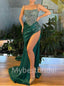 Sexy Spaghetti straps Sisde slit Mermaid Prom Dresses, PDS0459
