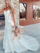Sexy Spaghetti strapsV-neck Mermaid Lace applique Wedding Dresses,WDY0328