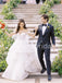 Elegant Sweetheart Off shoulder A-line Lace applique Wedding Dresses, WDY0260