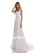 Simple Ivory A-Line Open Back Handmade Lace Wedding Dresses, WDY0187