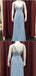 A-line V-neck Blue Lace Long Prom Dresses,Cheap Prom Dresses,PDY0515