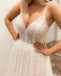 Popular V-neck A-line Beading V Back Long Wedding Dresses. WDS0106