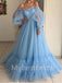 Elegant Sweetheart Off-shoulder A-line Prom Dresses, PDS0463