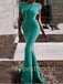Elegant Cap sleeves Mermaid Prom Dresses, PDS0501