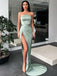 Elegant Straight Mermaid Side Slit Long Prom Dresses, PDS0271