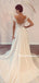 Charming V-neck A-line Long Wedding Dresses Online, WDS0087