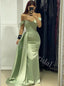 Sexy Off shoulder Sleeveless Mermaid Prom Dresses,PDS0910