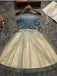 Strapless Beaded Belt Two colors Skirt Homecoming Prom Dresses, Affordable Short Party Prom Sweet 16 Dresses, Perfect Homecoming Cocktail Dresses, BDY0313