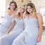 Convertiable Mismatched Different Styles Chiffon Light Blue Sexy A Line Floor-Length Cheap Bridesmaid Dresses, WG0119