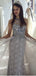 Mermaid Light Grey Prom Dress With Beading ,Cheap Prom Dresses,PDY0557