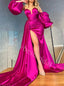 Elegant V-neck Sleeveless Side slit Sheath Prom Dresses,PDS0819