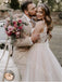 Elegant Off shoulder Sweetheart A-line Lace applique Wedding Dresses,WDY0335