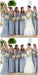 Grey Chiffon V Neck Cheap Custom Bridesmaid Dresses Online, WGY0256