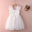 Cute V Neck Tulle White Mini Flower Girl Dresses, Weding Cheap Little Girl Dresses, FGY0113