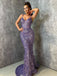 Newest V-neck Mermaid Sequin Long Prom Dresses PDS0292