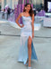 Elegant V-neck Mermaid Side Sit Long Prom Dresses Evening Dresses. PDY0190