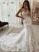 Spaghetti Straps Lace Mermaid Cheap Wedding Dresses Online, WDY0235