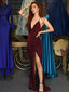 Sexy V-neck Side Slit Mermaid Backless Party Long Prom Dresses Online,PDY0133