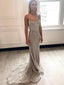 Charming Spaghetti Straps Long Cheap Sequin A-line Wedding Dresses, TYP0012
