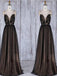 Chic Black Long Straps Tulle A Line  Lace Long Dress,Prom Dress,Evening Party Dress,PDY0372