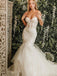 Elegant Sweetheart Sleeveless Mermaid Cheap Lace Wedding Dresses, TYP0015