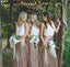 Two Piece Spaghetti Straps Bridesmaid Dresses, Shinning Gold Rose Bridesmaid Dresses,Cheap Bridesmaid Dresses,WGY0266