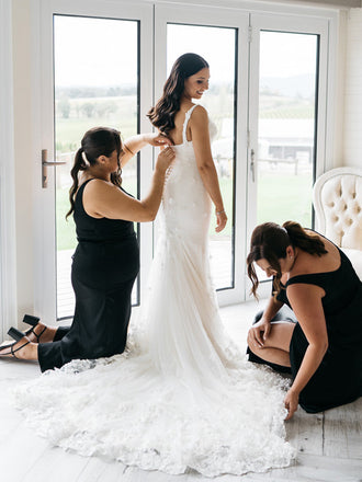 Simple Spaghetti Strap Mermaid Long Wedding Dresses With Train, WDS0079