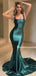 Sexy Spaghetti Straps Mermaid Soft Satin Simple Long Prom Dresses, PDS0214