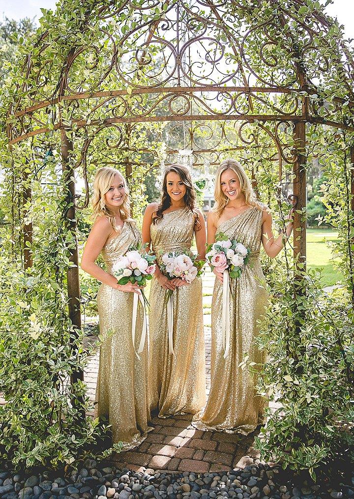 One Shoulder Sequin Bridesmaid Dresses, Shinning Gold Bridesmaid Dresses,Cheap Bridesmaid Dresses,WGY0265