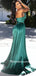 Simple Side Slit Mermaid Soft Satin Sexy Prom Dresses PDS0314