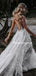 Popular V-ncek Side Slit Open Back Mermaid Simple Wedding Dresses. WDS0099