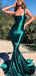 Sexy Spaghetti Straps Mermaid Soft Satin Simple Long Prom Dresses, PDS0214