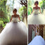 Gorgeous Illusion Long Sleeve Beaded Rhinestone Popular Ball Gown Wedding Dress, WDY0141